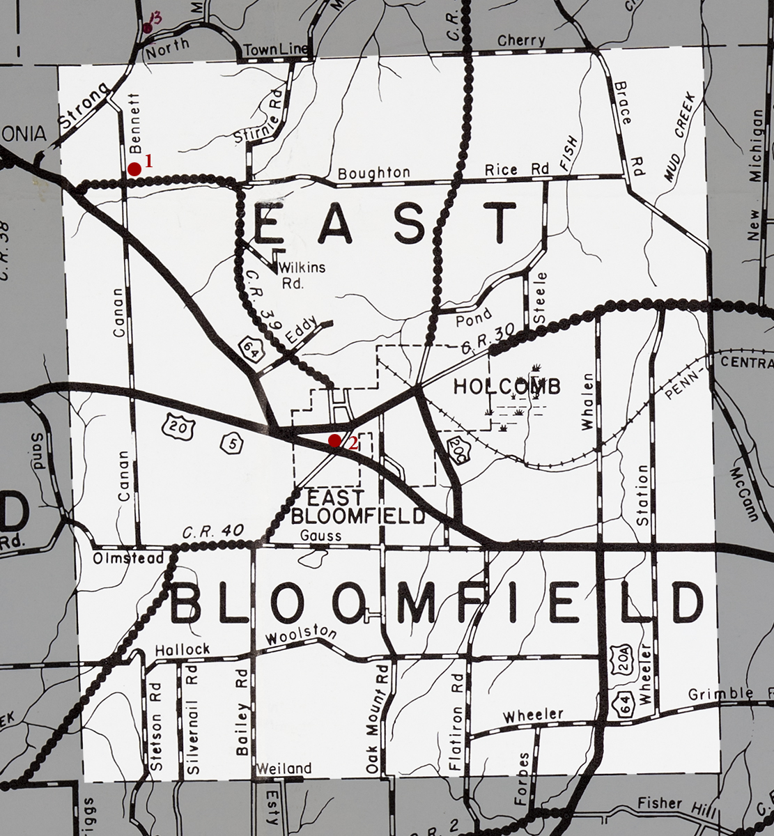 Town of East Bloomfield Map